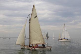 LILY GUY, drifting on Port Phillip waiting for the wind to come in for its race.