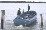 HMAS SYDNEY's cutter at Goolwa in SA.