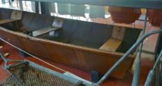 The dinghy on display in Adelaide 
