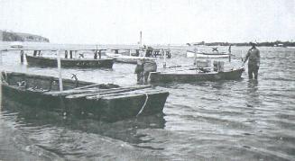 the punt out amongst theoyster  beds 