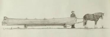 Profile on trolley with draught horse