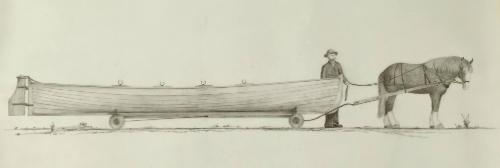 Profile on trolley with draught horse