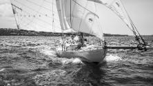 CAPRICE sailing with its new rig in 2016 on Sydney Harbour, photo courtesy Beth Morley @ Sport …