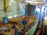 2017 deck and hatch work on Krait at Woolwich Marina