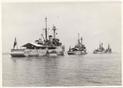 ABRAHAM CRIJNSSEN ( foreground) and three sisterships at Surabaya Indonesia in the late 1930s.