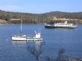 CARTELA at Bruny Island Tasmania in 2006, with RIAWE in the foreground