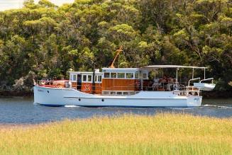 ARCADIA II on the Pieman River, Tasmania in 2007.