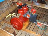 The twin cylinder  Blaxland Rae engine installed on CORMORANT.