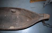 View showing a pair of the cleats or supports for thwarts
