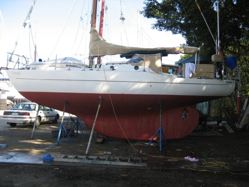 CARRONADE, built by Swason Bros, showing the Ward and Swanson designed hull form